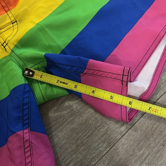 Rainbow Striped Swim Shorts - Picture 6 of 6